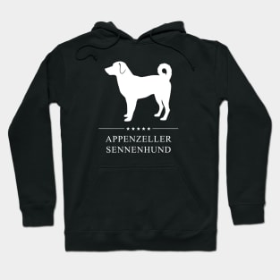 Appenzeller Sennenhund White Silhouette Hoodie